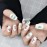 Mahjong Nail Stickers, 3D Self-Adhesive Holographic Chinese Playing Cards Game Art Decals for Women Girls Manicure Decoration, Acrylic Lucky Tips