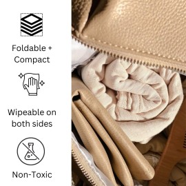 Uniklook Leather Portable Changing Pad for Baby- Vegan Leather Baby Changing Mat - Travel Baby Changing Mat - Baby Changing mat - Multipurpose Portable Diaper Change mat Waterproof 16x30