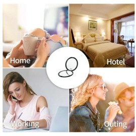 mpowtech Magnifying Compact Mirror for Purse - 1x/10x Magnification Travel Makeup Mirror 4 inch Double-Sided Folding Mirror,Handheld Small Pocket Mirror for Gift,Travel Essentials