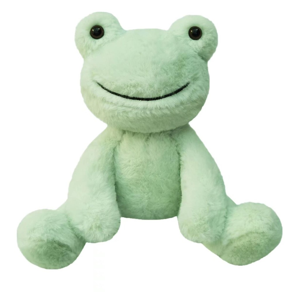Doindute Green Plush Frog Stuffed Animal Toy, Soft Cuddly Plushie Hugger Toy for Boys & Girls, Gifts for Kids or Girlfriend, 8.5 Inches