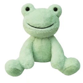Doindute Green Plush Frog Stuffed Animal Toy, Soft Cuddly Plushie Hugger Toy for Boys & Girls, Gifts for Kids or Girlfriend, 8.5 Inches