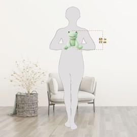 Doindute Green Plush Frog Stuffed Animal Toy, Soft Cuddly Plushie Hugger Toy for Boys & Girls, Gifts for Kids or Girlfriend, 8.5 Inches