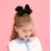 AMYDECOR 6 Inch Black Sparkly Glitter Sequin Hair Bows for Girls Toddlers Kids Children Teenage (2PCS)