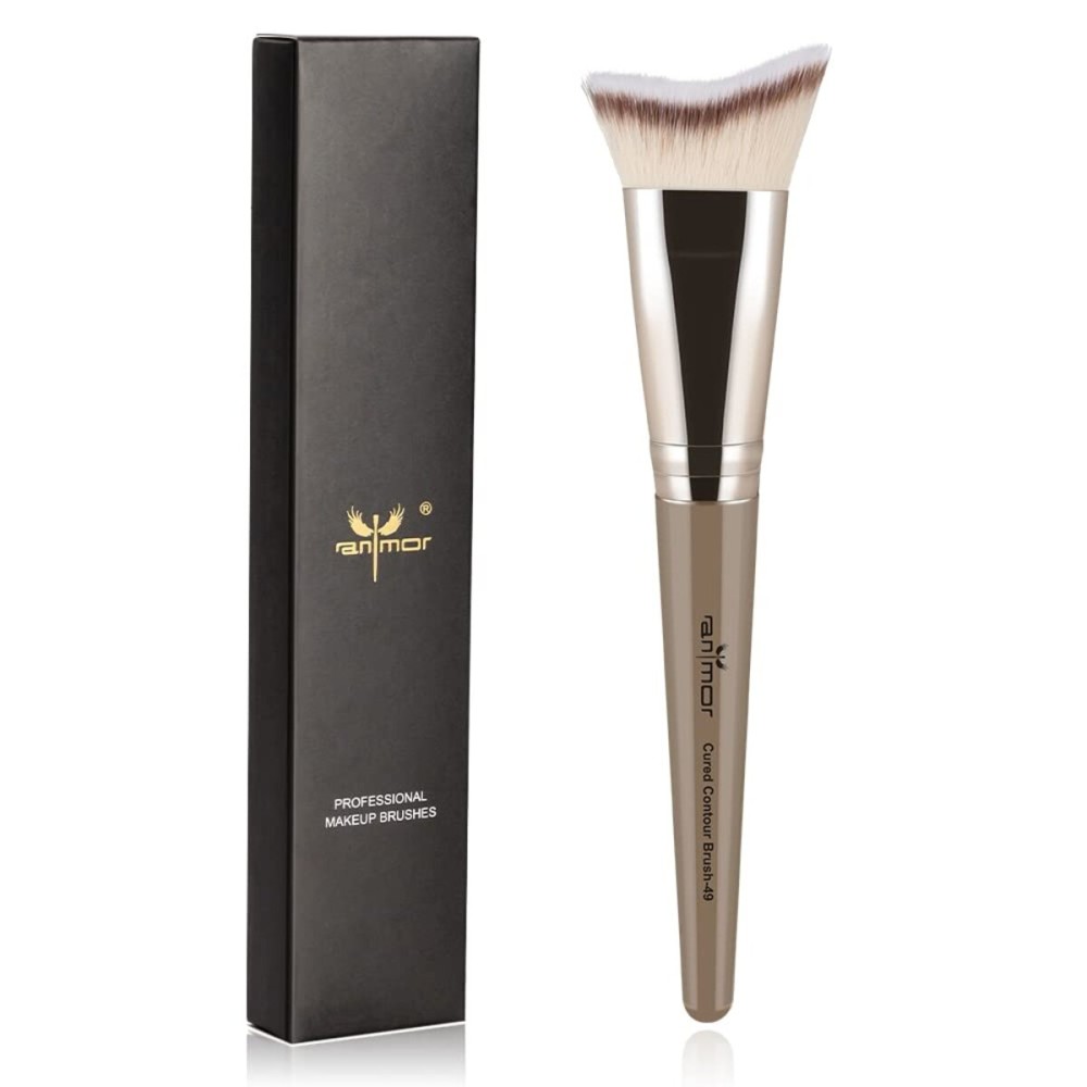 Anmor Contour Brush, Premium Contour Blush Bronzer Face Makeup Brush, Perfect For Cheek Forehead Jaw Nose Blending Deepening Contouring Polishing, Suitable For Powder Liquid Cream Anmor Contour Brush, Premium Contour Blush Bronzer Face Makeup Brush, Perfect For Cheek Forehead Jaw Nose Blending Deepening Contouring Polishing, Suitable For Powder Liquid Cream