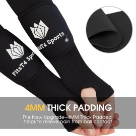 FitsT4 Sports Volleyball Arm Sleeves for Girls Youth Passing Forearm Sleeves w Protection Pads & Thumbhole UPF 50 Non-Slip Gloves