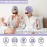 Poyday Microfiber Hair Towel Drying Wrap: 2Pack Head Dry Towel Twist Drying Turban Anti Frizz Long Quick Rapid Absorbent Women Wet Plopping Curly Hair Turban Twisty for Girls Kids Button(Gray/Purple)