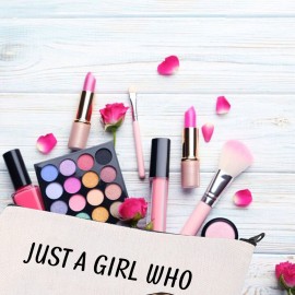 BDPWSS Coati Gifts Coati Lovers Gifts Just A Girl Who Loves Coatis Raccoons Makeup Bags Coatimundi Gifts Zipper Pouch For Animal Lovers (Girls loves coatis)