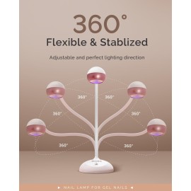 MelodySusie 2 in 1 Gel X Lamp, SPR009M Cordless Gooseneck UV Light for Gel x Nails Rechargeable, Flash Cure Lamp for Home Salon Manicure