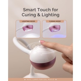 MelodySusie 2 in 1 Gel X Lamp, SPR009M Cordless Gooseneck UV Light for Gel x Nails Rechargeable, Flash Cure Lamp for Home Salon Manicure