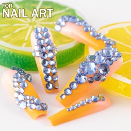 One Pack 2000 Pcs of Flatback Round Sky Blue Rhinestones 6 Sizes (1.5-6 mm) with Nail Art Rhinestone Picker Pencil And Tweezer For DIY And Salon Use One Pack 2000 Pcs of Flatback Round Sky Blue Rhinestones 6 Sizes (1.5-6 mm) with Nail Art Rhinestone Picker Pencil And Tweezer For DIY And Salon Use