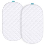 Waterproof Bassinet Mattress Pad Cover for UPPAbaby Bassinet, 2 Pack, Ultra Soft Surface, Breathable and Easy Care