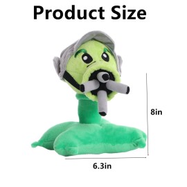 JHESAO 8 Plants and Peashooter Zombies Plush Toys PVZ 1 2 Stuffed Soft Doll Gatling Pea Shooter Toy New