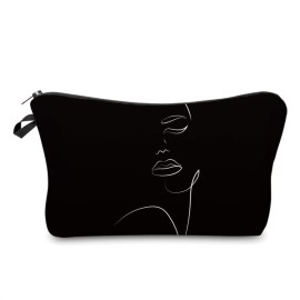 Deanfun Makeup Case Small, Cosmetic Zipper Bag Waterproof for Purse Mini, Women Cute Traveling Accessories Pouch for Ladies Thanksgiving Christmas Gifts(D2-55884)