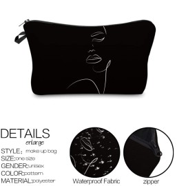 Deanfun Makeup Case Small, Cosmetic Zipper Bag Waterproof for Purse Mini, Women Cute Traveling Accessories Pouch for Ladies Thanksgiving Christmas Gifts(D2-55884)