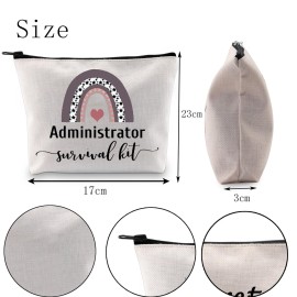 POFULL Admin Gift Office Worker Gift Admin Job Gift Administrator Survival Kit Cosmetic Bag Administrator Appreciation Gift (Administrator bag)