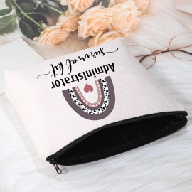 POFULL Admin Gift Office Worker Gift Admin Job Gift Administrator Survival Kit Cosmetic Bag Administrator Appreciation Gift (Administrator bag)
