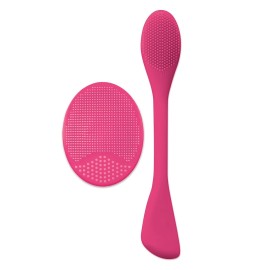 Facial Skin Scrubber Set - Removes Dirt, Opens Pores, Exfoliates Skin, Wall Suction Back
