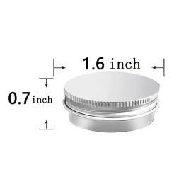 30 Pack 0.5 oz Aluminum Tin Jar with Screw Lid 15 ml Round Refillable Containers 30 Pack 0.5 oz Aluminum Tin Jar with Screw Lid 15 ml Round Refillable Containers