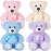 Civaner 4 Pack 14 Inches Bear Plush Stuffed Animals Cute Soft Bears Gifts Bulk for Girls Boys Girlfriend(Pink, Blue, White, Purple)