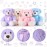 Civaner 4 Pack 14 Inches Bear Plush Stuffed Animals Cute Soft Bears Gifts Bulk for Girls Boys Girlfriend(Pink, Blue, White, Purple)
