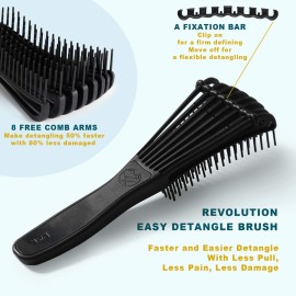 BRUSHZOO Hair Brush for Curly Hair, Detangler Brush for Natural 3/4abc Hair Easier and Faster Detangling for Women, Men & Kids, Green BRUSHZOO Hair Brush for Curly Hair, Detangler Brush for Natural 3/4abc Hair Easier and Faster Detangling for Women, Men & Kids, Green