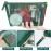 besharppin 3pcs Mesh Cosmetic Bags, Nylon Makeup Pouches with Leather Pull and Golden Zipper for Purse Diaper Bag (Emerald Green)
