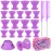 JULBEAR Hair Rollers, 60 Pcs Purple Silicone Curlers Including 30pcs Large 30pcs Small Overnight Heatless Curling Rod Headband with 2 Combs for Women Girls\' Long and Short Hair