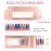 Noverlife 30PCS Empty Nail Package Boxes with 30 PCS White Background Paper, Pullable Display Packing Box Set for Press on Nails Business, Empty Nail Tip Box - Rose Gold
