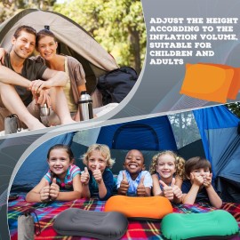 Yulejo 3 Pcs Inflatable Camping Travel Pillow Ultralight Portable Backpacking Pillow for Neck Lumbar Support Camp Hiking Sleeping, 3 Colors