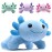 DYBFONO Axolotl Plush Toy, 10.8 Soft Cute Axolotl Stuffed Cotton Plush Pillow Kawaii Salamander Animal for Boys Girls Kids Gift (Blue)