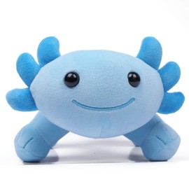 DYBFONO Axolotl Plush Toy, 10.8 Soft Cute Axolotl Stuffed Cotton Plush Pillow Kawaii Salamander Animal for Boys Girls Kids Gift (Blue)