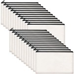 ZeeDix 24 Packs White Canvas Pouch- Multi-purpose Cosmetic Bag with Zipper, Blank DIY Craft Canvas Zipper Bags, Travel Toiletry Bag, Daily Storage Bag (8.3 x 5 inches)