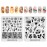 KADS 10 Pcs Nail Stamping Plates Nail Art Templates DIY Tool Heart Rabbit Flower Ice Cream Paraglider