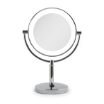 Zadro Laguna 11 LED Lighted Makeup Mirror with Magnification (Large | 15 x 11 | 5X/1X, Chrome)