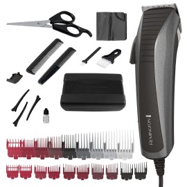 Remington Easy Fade Haircut Kit, Hair Clippers for Men, Tapered and Standard Fixed Combs, Travel Case Included, Black Remington Easy Fade Haircut Kit, Hair Clippers for Men, Tapered and Standard Fixed Combs, Travel Case Included, Black