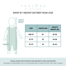 Tealbee Dreamsuit: Toddler Sleep Sack with Feet 3T-4T - 0.8 TOG Lightweight Baby Wearable Blanket for Walkers - Rayon made from Bamboo, Organic Cotton Sleeping Bag - Checkered