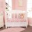2 Pack Fitted Crib Sheets for Girls in 100% Jersey Knit Cotton - Pink and Yellow Precious Moments Design Plus Solid Pink Girls Crib Mattress Sheets by Everyday Kids