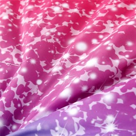 URBONUR 4 PCS Bed in a Bag for Toddler Bed 2-6 Years Toddler Bedding Sets for Girls Room Decor Gradient Pink Purple Teal Toddler Comforter Set with Sheet Bed Set