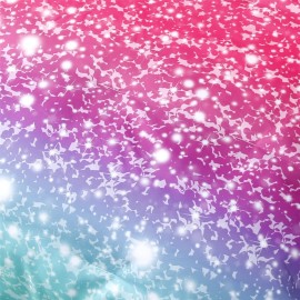 URBONUR 4 PCS Bed in a Bag for Toddler Bed 2-6 Years Toddler Bedding Sets for Girls Room Decor Gradient Pink Purple Teal Toddler Comforter Set with Sheet Bed Set