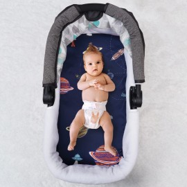 PHF Soft Bassinet Sheet Set, 2 Pack Silky Comfy Breathable Cradle Sheets for Baby Boys Girls, Univeral Fit for Most Cradle and Bassinet Mattress, Space