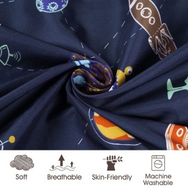 PHF Soft Bassinet Sheet Set, 2 Pack Silky Comfy Breathable Cradle Sheets for Baby Boys Girls, Univeral Fit for Most Cradle and Bassinet Mattress, Space