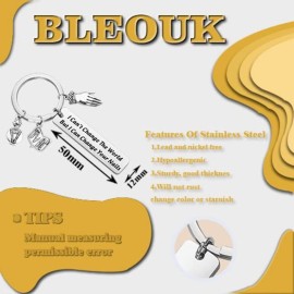BLEOUK Nail Tech Keychain Manicurist Gift Nail Technician Gift Nail Lover Friend I Can Change Your Nails (Change Your Nails)