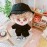 niannyyhouse Black Fisherman\'s Hat Shirt Pants Backpack 4-Piece Set Dress Up 7.8in20cm Plush Doll Clothes Accessories
