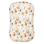 Baby Lounger Cover, Newborn Lounger Cover Woodland Animals, Ultra Soft Comfortable Removable Infant Lounger Slipcover for Boy and Girl