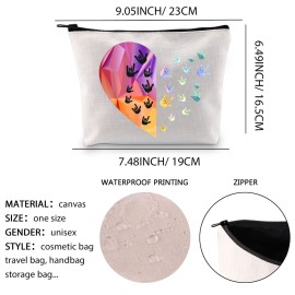 XYANFA Sign Language Heart Makeup Bag - Asl Gift for Teacher & Student - Zipper Pouch