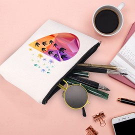 XYANFA Sign Language Heart Makeup Bag - Asl Gift for Teacher & Student - Zipper Pouch