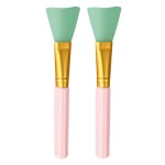 Face Mask Brush Set - Silicone Makeup Applicator and Facial Mask Brush for Applying Charcoal Mask, Mud,Peel, Lotion, Body Butter, Serum, Clay, Serum Facial Skincare Products - 2 Soft Silicone Brushes