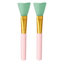 Face Mask Brush Set - Silicone Makeup Applicator and Facial Mask Brush for Applying Charcoal Mask, Mud,Peel, Lotion, Body Butter, Serum, Clay, Serum Facial Skincare Products - 2 Soft Silicone Brushes