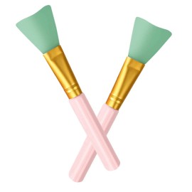 Face Mask Brush Set - Silicone Makeup Applicator and Facial Mask Brush for Applying Charcoal Mask, Mud,Peel, Lotion, Body Butter, Serum, Clay, Serum Facial Skincare Products - 2 Soft Silicone Brushes