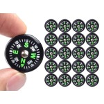 20 Pack Button Compass Mini Pocket Oil Filled Compass for Kids Hiking Survival Watch Band Paracord Camping Outdoor Activities Accessory Size Dia. 20mm